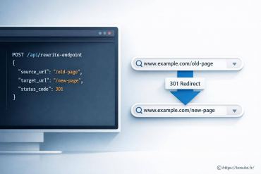 Comment utiliser l’API endpoint pour créer une règle de réécriture d’url simple ?