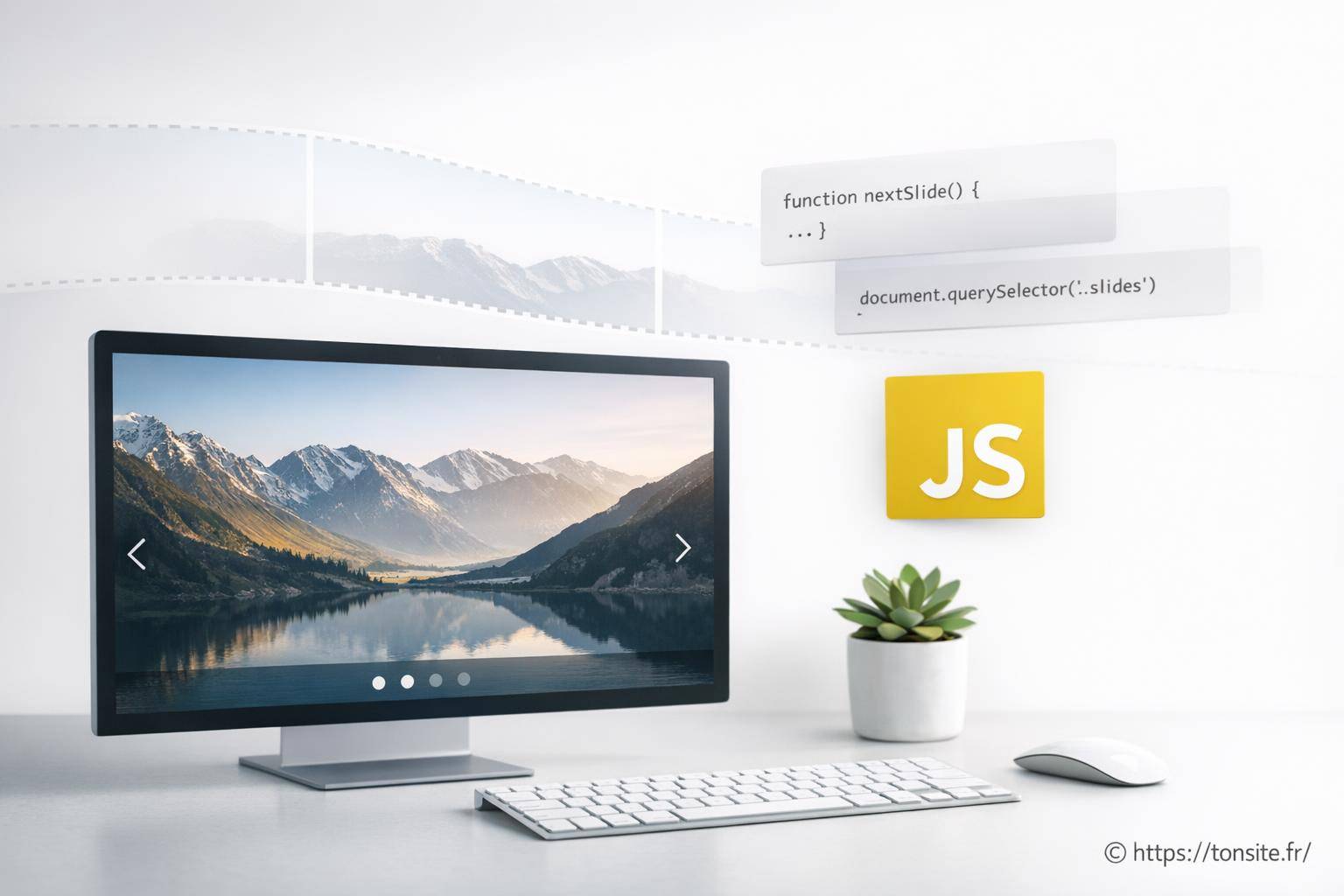 Comment faire un panorama slideshow en js full vanilla facilement ?