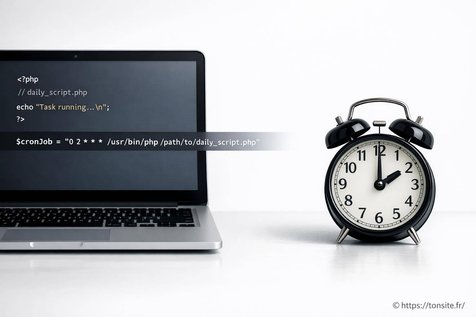 Comment créer un script php qui s'exécute via une tâche cron tous les jours ?